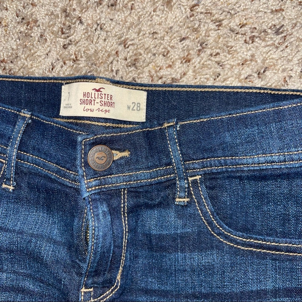 Hollister low rise dark blue shorts